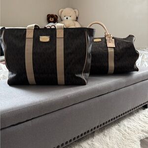 MICHAEL Michael Kors Brown and Tan Duffel Bag
